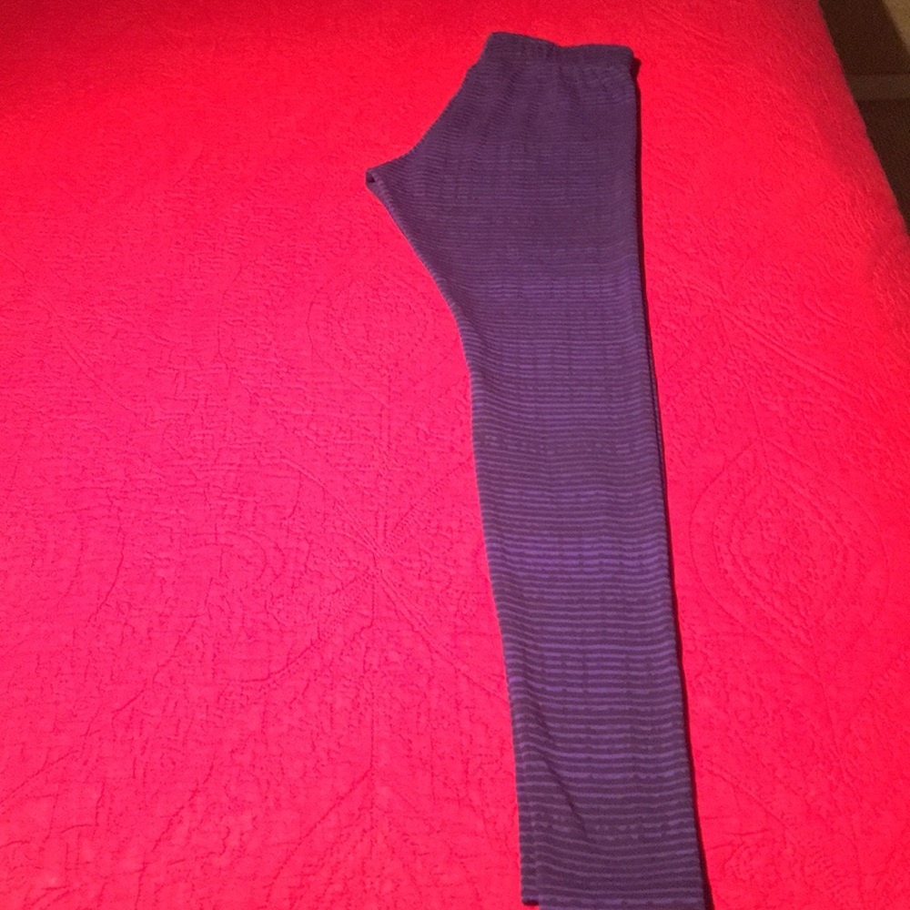 Purple Stripped Nike Leggings